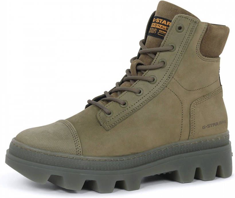 G-Star G Star Raw Noxer Hgh Nub W Veterboots Laarzen Met Veters Dames Groen