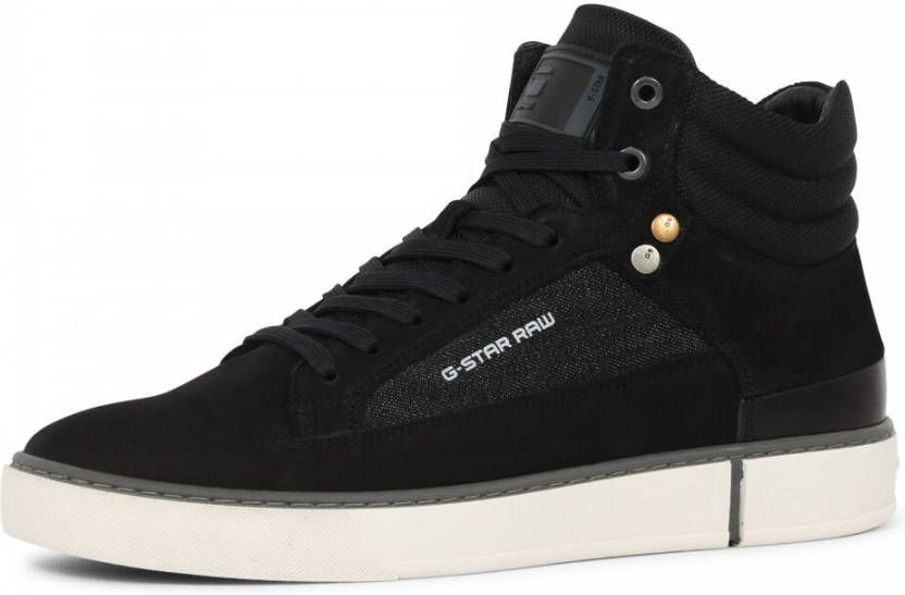 G-Star Raw RAVOND Mid Basic Denim Heren Sneakers 2242 005710 ZWART - Foto 5