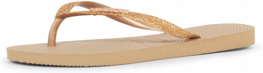 Havaianas slim glitter teenslippers rose gold 41 42