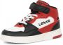 Levi's Kids Block Mid K hoge sneakers zwart rood - Thumbnail 4
