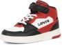 Levi's Kids Block Mid K hoge sneakers zwart rood - Thumbnail 2