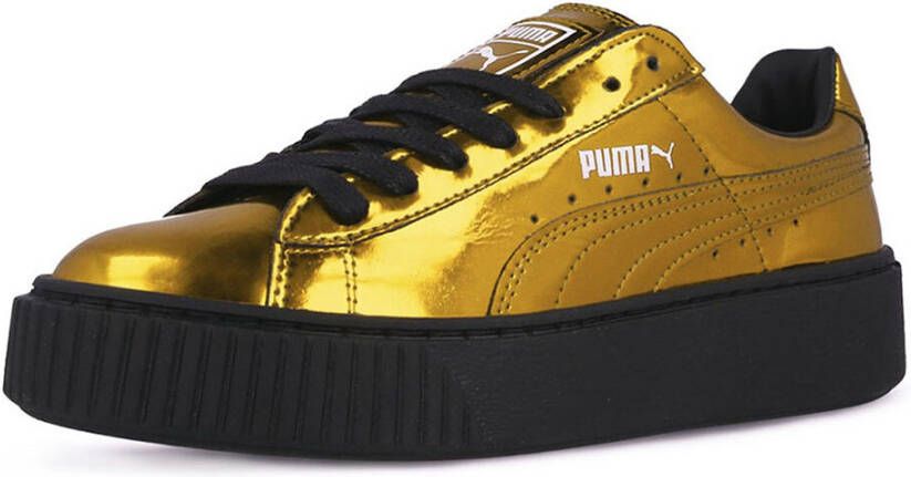 Puma basket platform sneaker goud