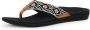 Reef Ortho Wovenblack White Dames Slippers Zwart Wit - Thumbnail 5