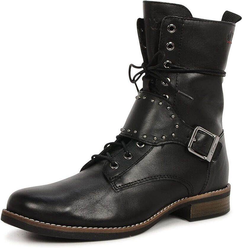S.Oliver Veterboots 5-5-25104-21 Zwart Biker Boots Damesschoenen