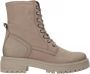 Poelman Beige Leren Veterschoenen Beige Dames - Thumbnail 2