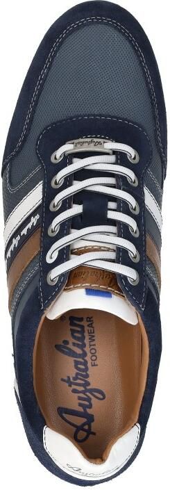 Australian Blauwe Suède Lage Sneakers Camaro Multicolor Heren - Foto 11