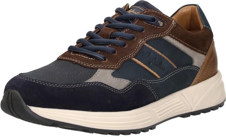 Australian leren sneakers donkerblauw cognac - Foto 9