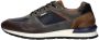 Australian Novecento leren sneakers blauw cognac - Thumbnail 2