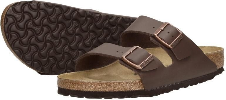 Birkenstock Platte sandalen Arizona Birko-Flor Narrow Dark Brown - Foto 15