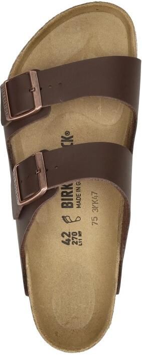 Birkenstock Platte sandalen Arizona Birko-Flor Narrow Dark Brown - Foto 17