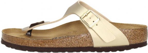 Birkenstock Gizeh Dames Slippers Gold Regular fit | Goud | Imitatieleer -  Schoenen.nl