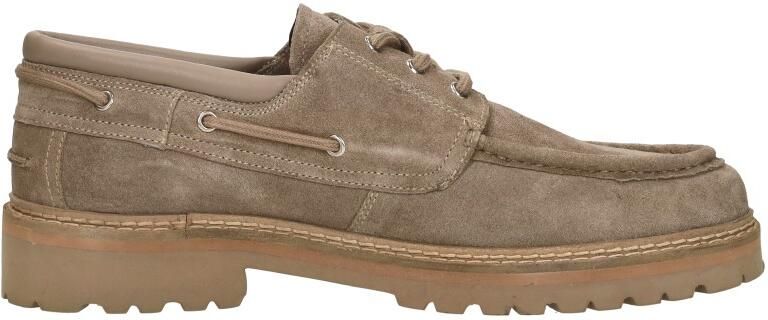 Blue Industry Moc suède bootschoenen met profielzool taupe