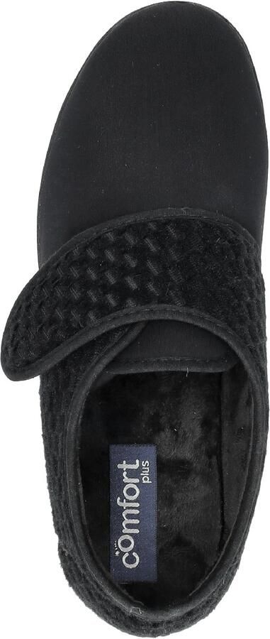 Comfort Plus Dames pantoffels met stretch Pantoffels Dicht Zwart - Foto 4