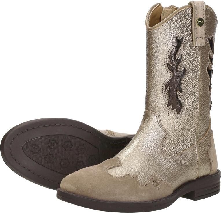 Develab Cowboylaarzen goud Leer Dames - Foto 4