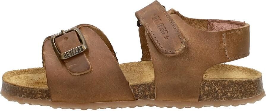 Develab 48195 leren sandalen cognac Bruin Leer Effen 21 - Foto 4