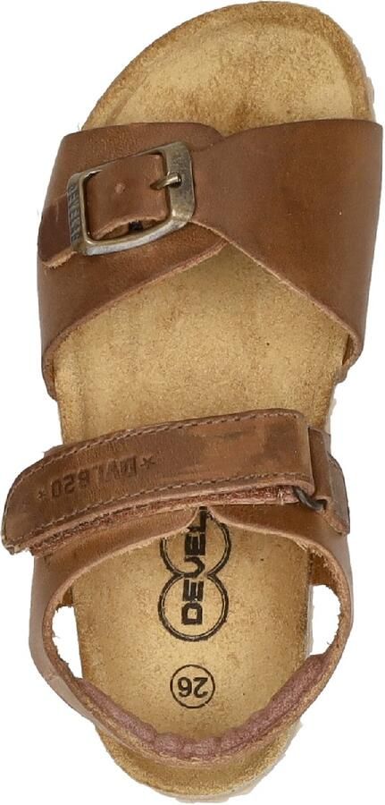 Develab 48195 leren sandalen cognac Bruin Leer Effen 21 - Foto 8