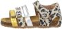 Develab leren sandalen met panterprint beige geel Meisjes Leer Panterprint 23 - Thumbnail 2
