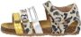 Develab leren sandalen met panterprint beige geel Leer Panterprint 26 - Thumbnail 2