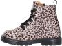 Develab 42102 lakleren veterboots met panterprint oudroze - Thumbnail 3