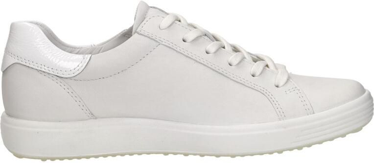 ECCO Soft 7 Side Zip Lace Veterschoenen Laag Wit - Foto 6
