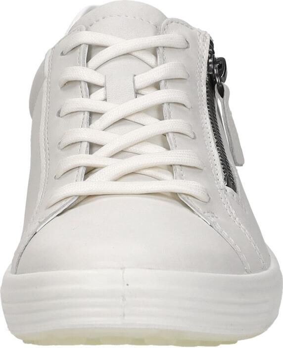 ECCO Soft 7 Side Zip Lace Veterschoenen Laag Wit - Foto 3