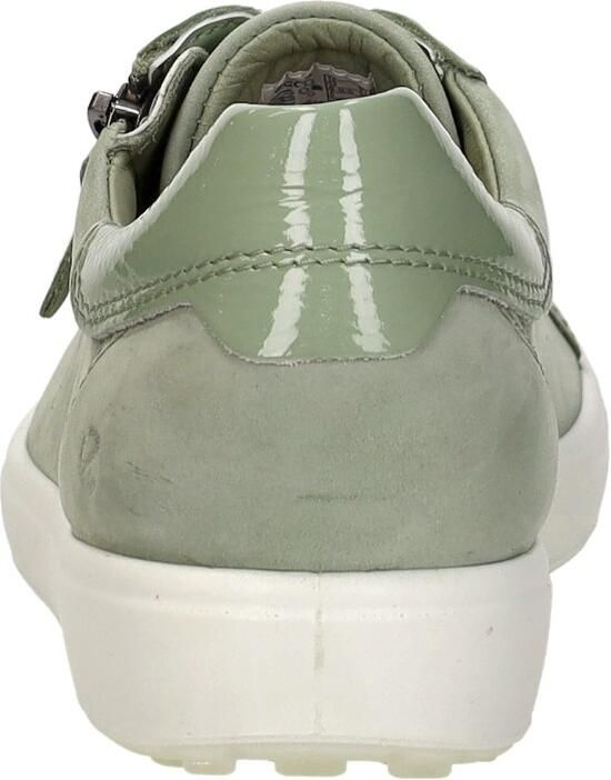 ECCO Soft 7 Side Zip Sneakers groen Nubuck Dames - Foto 4