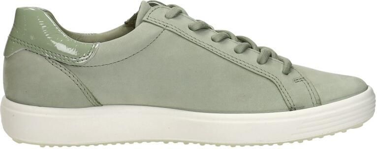 ECCO Soft 7 Side Zip Sneakers groen Nubuck Dames - Foto 7