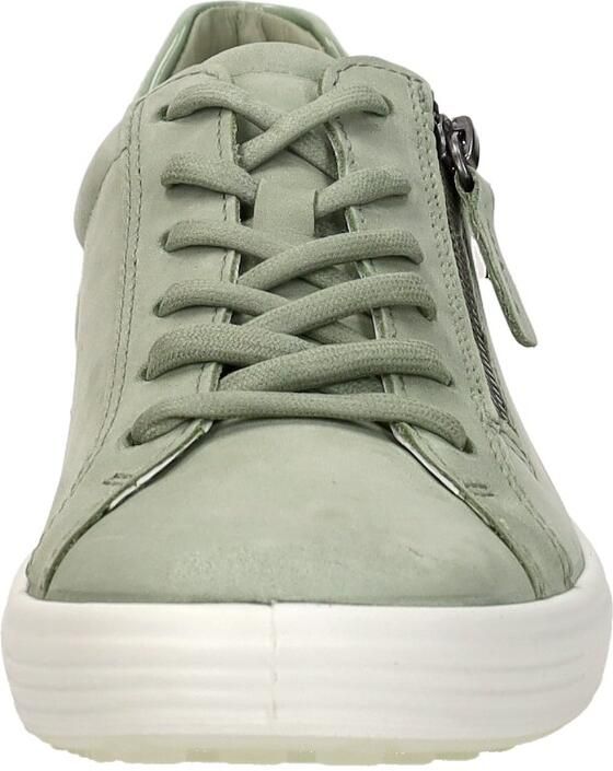 ECCO Soft 7 Side Zip Sneakers groen Nubuck Dames - Foto 3
