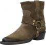 Bronx Moss Brushed Suede Boots met carre neus - Thumbnail 3