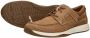 Clarks Bruine leren sneaker met loafer look Brown Heren - Thumbnail 10