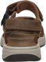 Clarks Magnetische Sluiting Leren Sandaal Brown Heren - Thumbnail 4