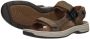 Clarks Magnetische Sluiting Leren Sandaal Brown Heren - Thumbnail 6