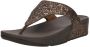 FitFlop Lulu Glitter Toe Thongs PU Glitter Teenslippers donkerbruin - Thumbnail 9