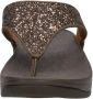 FitFlop Lulu Glitter Toe Thongs PU Glitter Teenslippers donkerbruin - Thumbnail 10