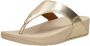 FitFlop Lulu Leather Toepost Vrouwen Teenslippers Platino - Thumbnail 5