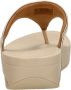 FitFlop Lulu Leather Toepost Vrouwen Teenslippers Platino - Thumbnail 6