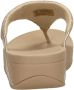 FitFlop Lulu Shimmerlux Toe Post Sandals Teenslippers beige - Thumbnail 5