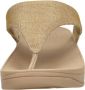 FitFlop Lulu Shimmerlux Toe Post Sandals Teenslippers beige - Thumbnail 7