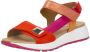 Gabor Sandalen Plat Sandalen Plat Oranje - Thumbnail 4