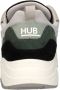 HUB Glide S43 suède sneakers grijsgroen beige - Thumbnail 6