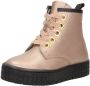 KEQ Meisjes veterschoenen Veterschoen hoog Champagne - Thumbnail 2
