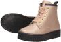 KEQ Meisjes veterschoenen Veterschoen hoog Champagne - Thumbnail 6