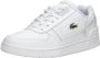 Lacoste Logo Sneaker Mat Leer Label Ingedrukt Vetersluiting White Dames - Thumbnail 7