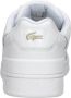 Lacoste Logo Sneaker Mat Leer Label Ingedrukt Vetersluiting White Dames - Thumbnail 8