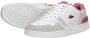 Lacoste Logo Sneaker Mat Leer Label Ingedrukt Vetersluiting White Dames - Thumbnail 11