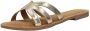Laza i Metallic Gouden Leren Slippers Yellow - Thumbnail 12