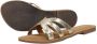 Laza i Metallic Gouden Leren Slippers Yellow - Thumbnail 15
