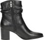 Marco Tozzi Laarsjes ANGIO blokhak business schoen met plooien in slouchy look - Thumbnail 8
