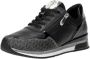 Marco tozzi Stijlvolle Sneaker met Speelse Print en Gouden Accenten Zwart Dames - Thumbnail 3