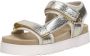 Maruti Beau leren sandalen met klittenband Goud Leer Plateau sandalen Dames - Thumbnail 9